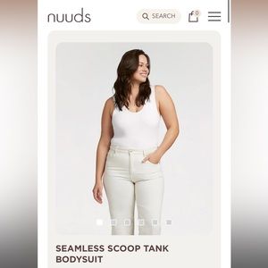 nuuds scoop neck tank bodysuit